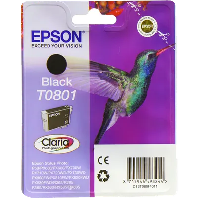Картридж струйный Epson C13T08014011 черный для Epson St Ph P50/PX660/PX720WD (330 стр.)