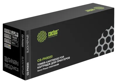 Тонер-картридж CACTUS - Phaser 3020/WorkCentre 3025, Лазерный, Черный, 1500стр, аналог Xerox 106R02773, CS-PH3020