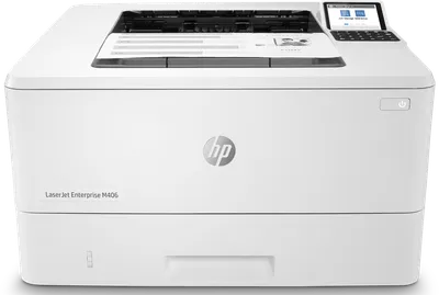 Принтер HP Inc. - LaserJet Enterprise M406dn, A4, LaserJet Enterprise, черно-белый лазерный, RJ-45, USB, 2 лотка, 600 x 600dpi, Duplex, цвет белый, 3PZ15A