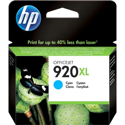 (СПЕЦ.ЦЕНА) ОРИГИНАЛЬНЫЙ СТРУЙНЫЙ КАРТРИДЖ УВЕЛИЧЕННОЙ ЕМКОСТИ HP 920XL СD972АЕ 700 СТР. ГОЛУБОЙ ДЛЯ HP OFFICEJET 6000 | 6500 | 7000