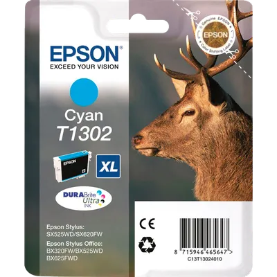 Картридж струйный Epson C13T13024012, голубой, XL, для Epson Stylus SX525WD/BX320FW