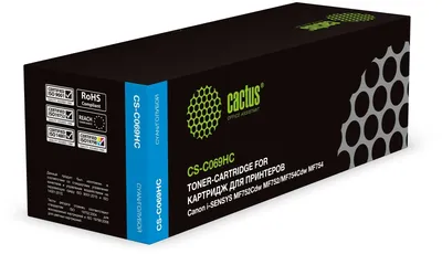 <117335> Картридж лазерный Cactus CS-C069HC 069H для Canon i-SENSYS MF752Cdw MF752/MF754Cd голубой (5500стр.) [CS-C069HC]