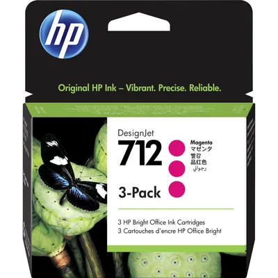 Оригинальный струйный картридж HP 712 3ED78A для HP DesignJet Studio/ T230/ T250/ T630/ T650, пурпурный, 3*29 мл.