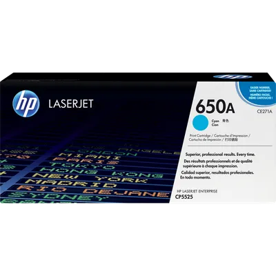 Тонер-картридж HP CE271A, голубой, для CP5525/Enterprise M750, 15000 стр.