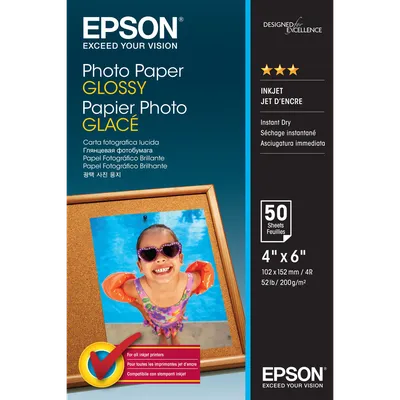 Фотобумага Epson C13S042547, 10x15 см, 200 г/м², глянцевая, 50 л