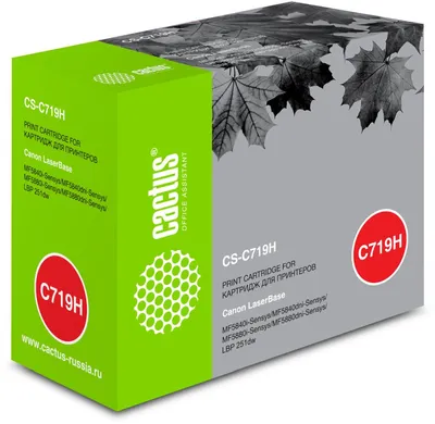 Картридж CACTUS Cartridge 719 (CS-C719H) для принтеров Canon LB MF5840 i-Sensys/ MF5880 i-Sensys;LBP 6300 i-Sensys/ 6650 i-Sensys, black, 6400стр