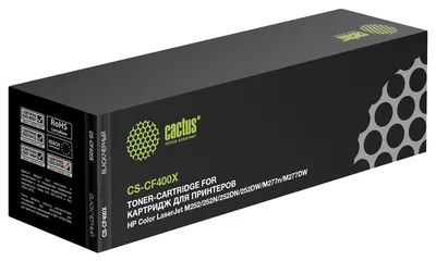 Картридж лазерный Cactus CS-CF400X для HP Color LaserJet Pro M252dw, M252n, M277, M277dw, M277n, M274n, черный, 2800 стр.