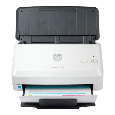 Сканер HP Inc. - ScanJet Pro 2000 s2, A4, Scanjet, сканер: протяжный, 35стр/мин, USB, 24bit, цвет белый, 6FW06A