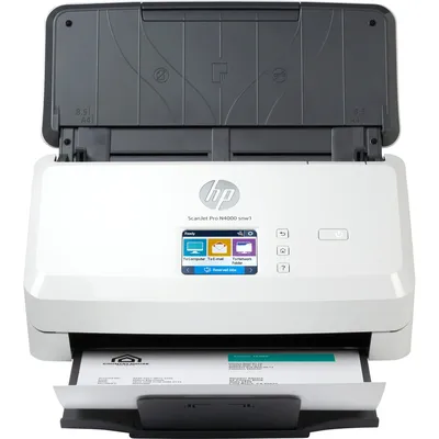 6FW08A - Сканер HP 6FW08A ScanJet Pro N4000 snw1 (A4) 600x600 dpi, 512 Mb, ADF (50 pages), 40 ppm, USB 3.0 + Ethernet + Wi-Fi, Duty cycle 4000 pages