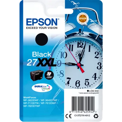 Картридж струйный Epson C13T27914022, черный, DURABrite Ultra, XXL