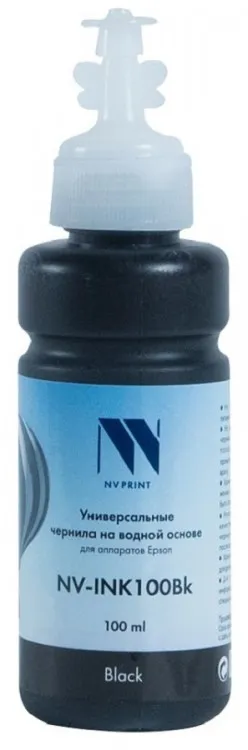 Чернила NVPrint универсальные на водной основе NV-INK100Bk для аппаратов Epson (100 ml) черный совместимые