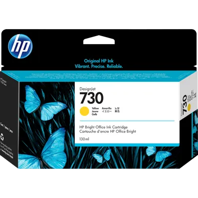 Картридж HP 730 Yellow для DesignJet T1600/T1600dr/T1600PS/T1700/T1700dr/T2600PS/T2600dr 130 ml ( P2V64A )
