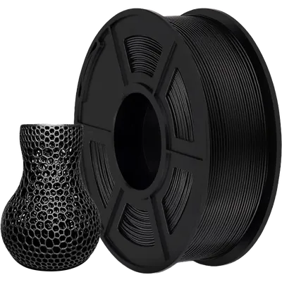 Филамент NV PRINT PLA Carbon Fiber для 3D печати черный с карбоновыми волокнами, диаметр 1.75мм  длина 330 метров  масса 1 кг