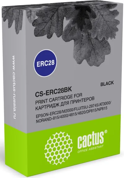 Картридж матричный Cactus CS-ERC28BK, черный, 12.7мм×3.1м, для Epson