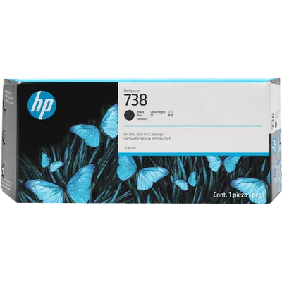 HP 498N8A Картридж/ HP 738 300-ml  Black  DesignJet  Ink Cartridge