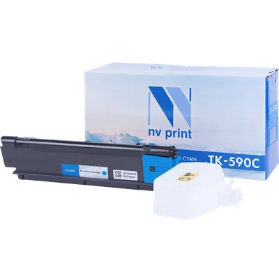 -/ Тонер-картридж NVP NV-TK-590 Cyan для Kyocera FS-C5250DN/ C2026MFP/ C2026MFP+/ C2126MFP/ C2126MFP+/ C2526MFP/ C2626MFP/ Ecosys P6026cdn (5000k)