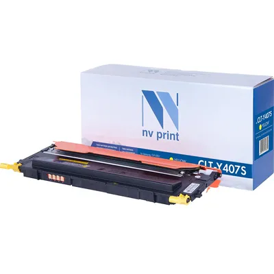 Картридж NV Print CLT-Y407S YELLOW, Samsung CLP-325, желтый, 1000 стр.
