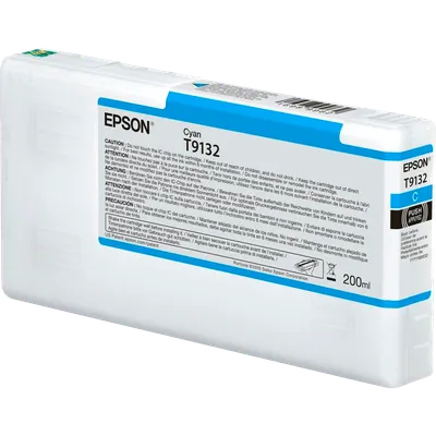 Картридж Epson C13T913200, T9132, голубой, 200мл, для SC-P5000