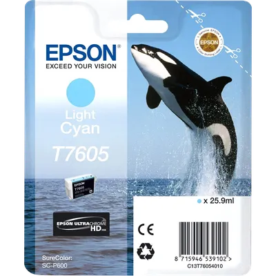 Струйный картридж Epson C13T76054010, светло-голубой, 26 мл