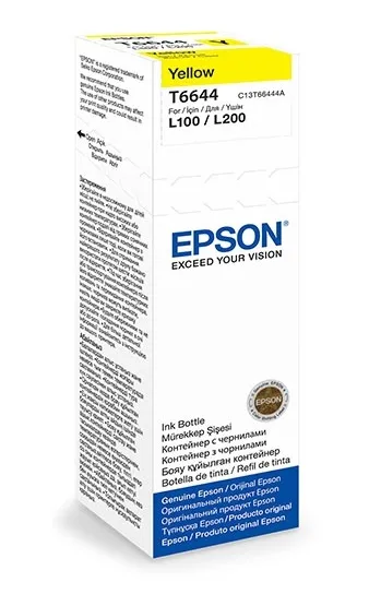 Чернила Epson C13T66444A, желтые, 70 мл, оригинальные