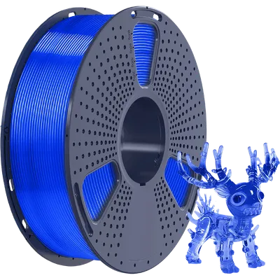 Филамент NV PRINT PLA+ Transparent Blue прозрачный синий для 3D печати диаметр 1.75мм  длина 330 метров  масса 1 кг