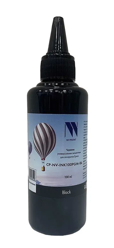 Чернила NVPrint NV-INK100 универсальные черный пигментные для аппаратов Epson (100мл) Китай