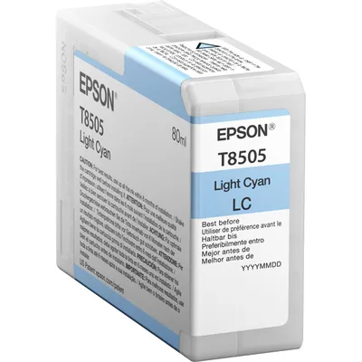Картридж струйный Epson T8505 светло-голубой (80 мл.) для SureColor SC-P800
