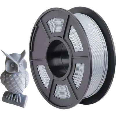NV-3D-PLA-P-SILVER Филамент  PLA+ Silver для 3D печати диаметр 1.75мм  длина 330 метров  масса 1 кг
