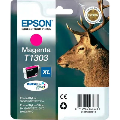 Картридж EPSON C13T13034012, пурпурный, повышенной емкости, для SX525/SX620