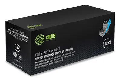 Картридж лазерный CACTUS CS-Q2612X-MPS черный ((3000стр.) для принтеров HP 1010/1012/1015/1018/1020) (CS-Q2612X-MPS)