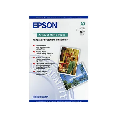 Фотобумага Epson C13S041344 A3 192 г/м? матовая Archival Matte Paper 50 л