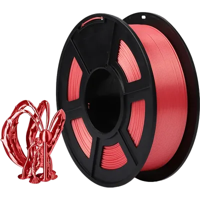 NV-3D-SILK-PLA-P-CANDY-DANDY  Филамент NV PRINT Silk PLA+ Candy dandy "Карамельный красный" для 3D  печати диаметр 1.75м
