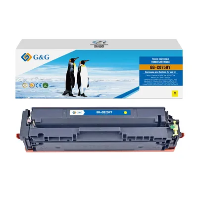 Картридж лазерный G&G GG-C075HY желтый (2500стр.) для Canon i-Sensys MF664Cdw/MF667Cdw Canon i-Sensys LBP646Cdw/LBP647Cdw/Color imageCLASS MF665Cdw/MF663Cdw/MF662Cdw;Color imageCLASS LBP647Cdw/S LBP646Cdw