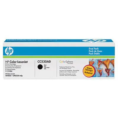 CC530AD Картридж HP 304A для Color LaserJet Twin Pack черный (2 * 3 500 стр.), CC530AD - 1/2 дабла