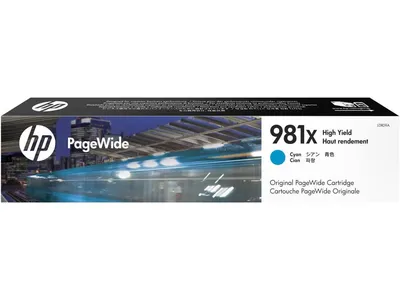 Картридж HP 981X Cyan для PageWide Enterprise Color MFP 556dn/556xh/586dn/586f/586z (10000 стр) ( L0R09A )