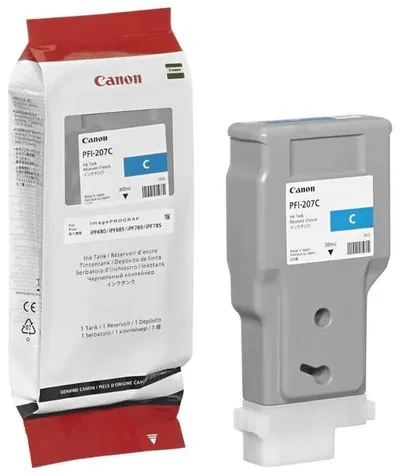 Картридж Canon PFI-207C 8790B001 струйный Canon PFI-207 C для для iPF680/685/780/785, ligh-blue, 300ml