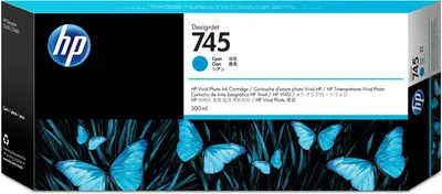 Картридж струйный для плоттера HP (F9K03A) Designjet Z2600/Z5600, №745, голубой, 300 мл, оригинальный