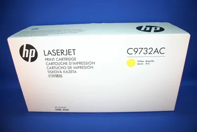 Картридж HP C9732AC, желтый, 12000 стр.