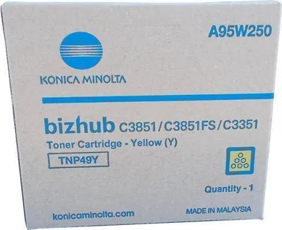 Тонер Konica-Minolta bizhub C3351/C3851 желтый TNP-49Y A95W250