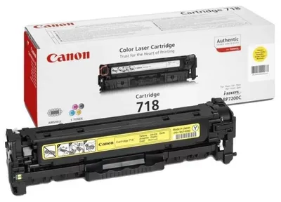 Оригинальный лазерный картридж Canon 718Y 2659B002 для Canon LBP-7200/ LBP-7660/ LBP-7680/ MF8330/ MF8340/ MF8350/ MF8360/ MF8380, желтый, 2900 страниц