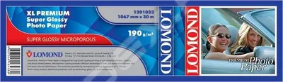 Фотобумага Lomond 1201033, 1067мм×30м, 190 г/м², суперглянцевая