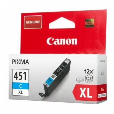 Картридж Canon CLI-451XLC, голубой, 11 мл, 660 стр.