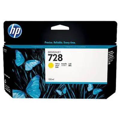 (Спец.цена) Оригинальный картридж HP 728 (F9J65A) для HP DJ T730/ T830, желтый, 130 мл.