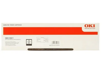 Тонер-картридж Oki 44643004, C801/821, Black, 7K