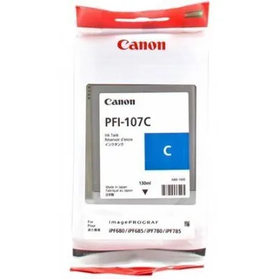 Струйный картридж Canon imagePROGRAF iPF670/iPF770 PFI-107C (6706B001) Cyan (130мл), шт
