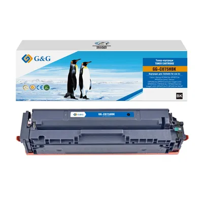 Картридж лазерный G&G GG-C075HBK черный (1300стр.) для Canon i-Sensys MF664Cdw/MF667Cdw Canon i-Sensys LBP646Cdw/LBP647Cdw/Color imageCLASS MF665Cdw/MF663Cdw/MF662Cdw;Color imageCLASS LBP647Cdw/S LBP646Cdw