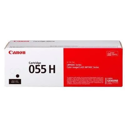 Картридж CANON 055H BK черный, увеличенной емкости   7600 стр
