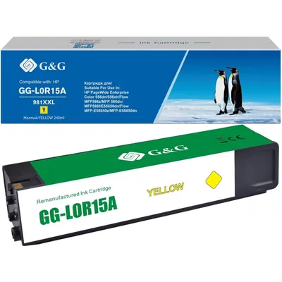 Картридж G&G GG-L0R15A, желтый, 16000 стр., для HP PageWide