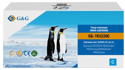 Картридж лазерный G&G GG-TK5220C, для Kyocera ECOSYS P5021cdn/P5021cdw/M5521cdn/M5521cdw, голубой, 1200 стр.