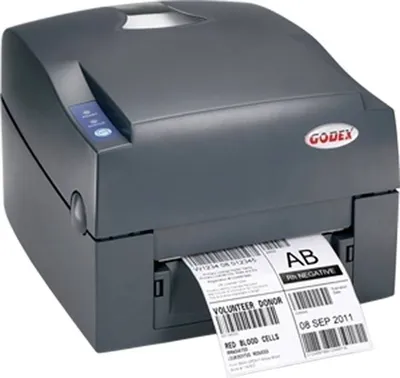 Принтер этикеток Godex - G500UES, 203 dpi, термотрансферная печать, ROM 8MB, RAM 16MB, ширина носителя 118мм, USB, RS-232, RJ-45, 011-G50EM2-004, 011-G50E02-000